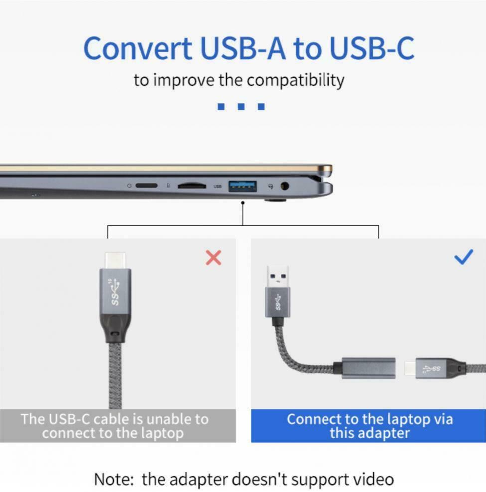 USB 3.0 USB-A to USB-C adapter cable 0.1m
