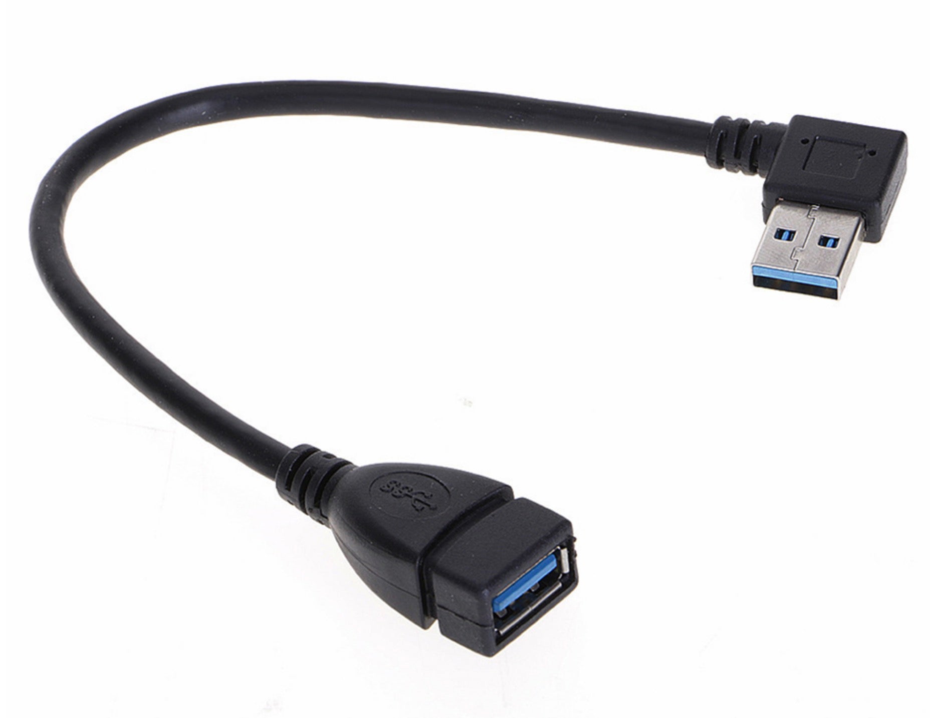 USB 3.0 angled male to female cable