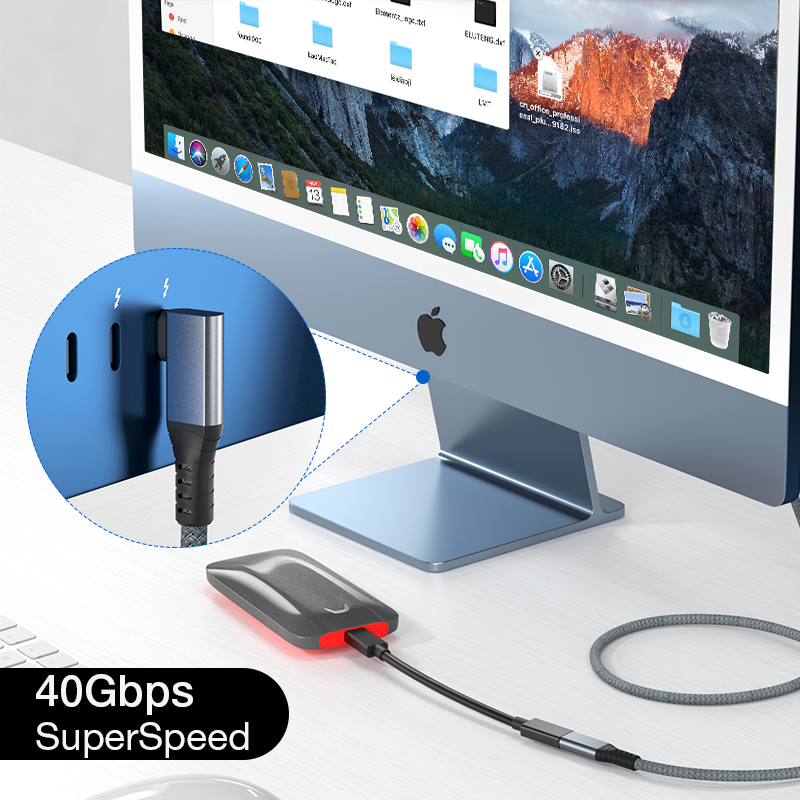  braided USB4 extension cable