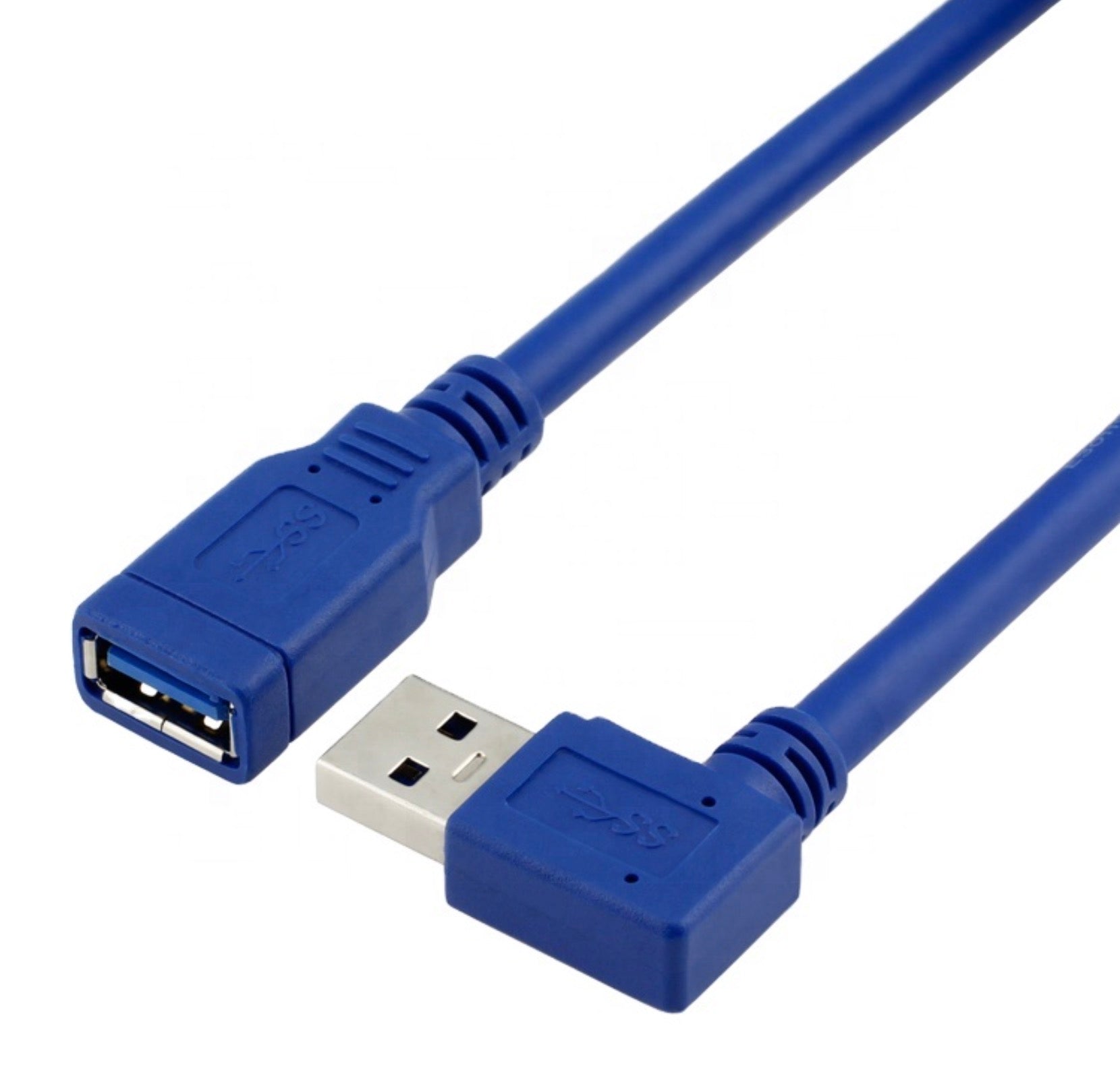 USB-A 3.0 male to female angled extension cable 