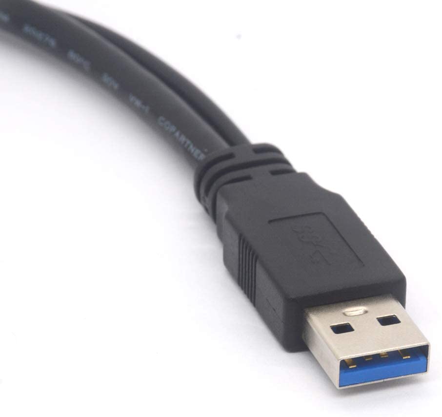 USB-A extension Y cable with power only port