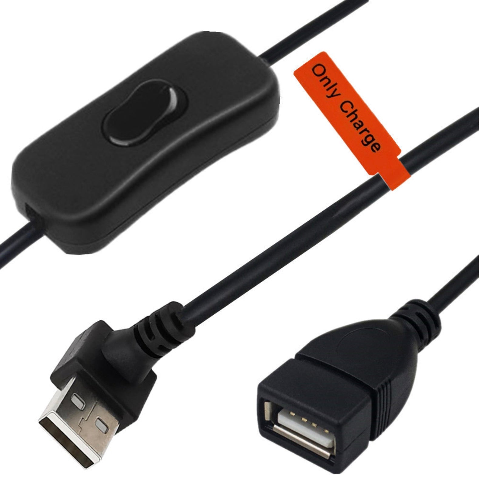 USB A male to female charging cable 1m