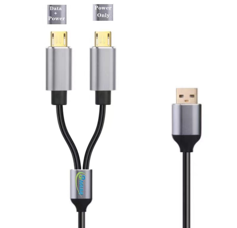USB 2.0 A Male to Dual Micro USB Male Splitter Cable 1m