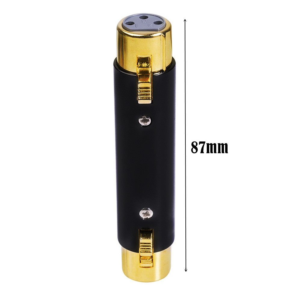XLR coupler for PA and studio audio systems