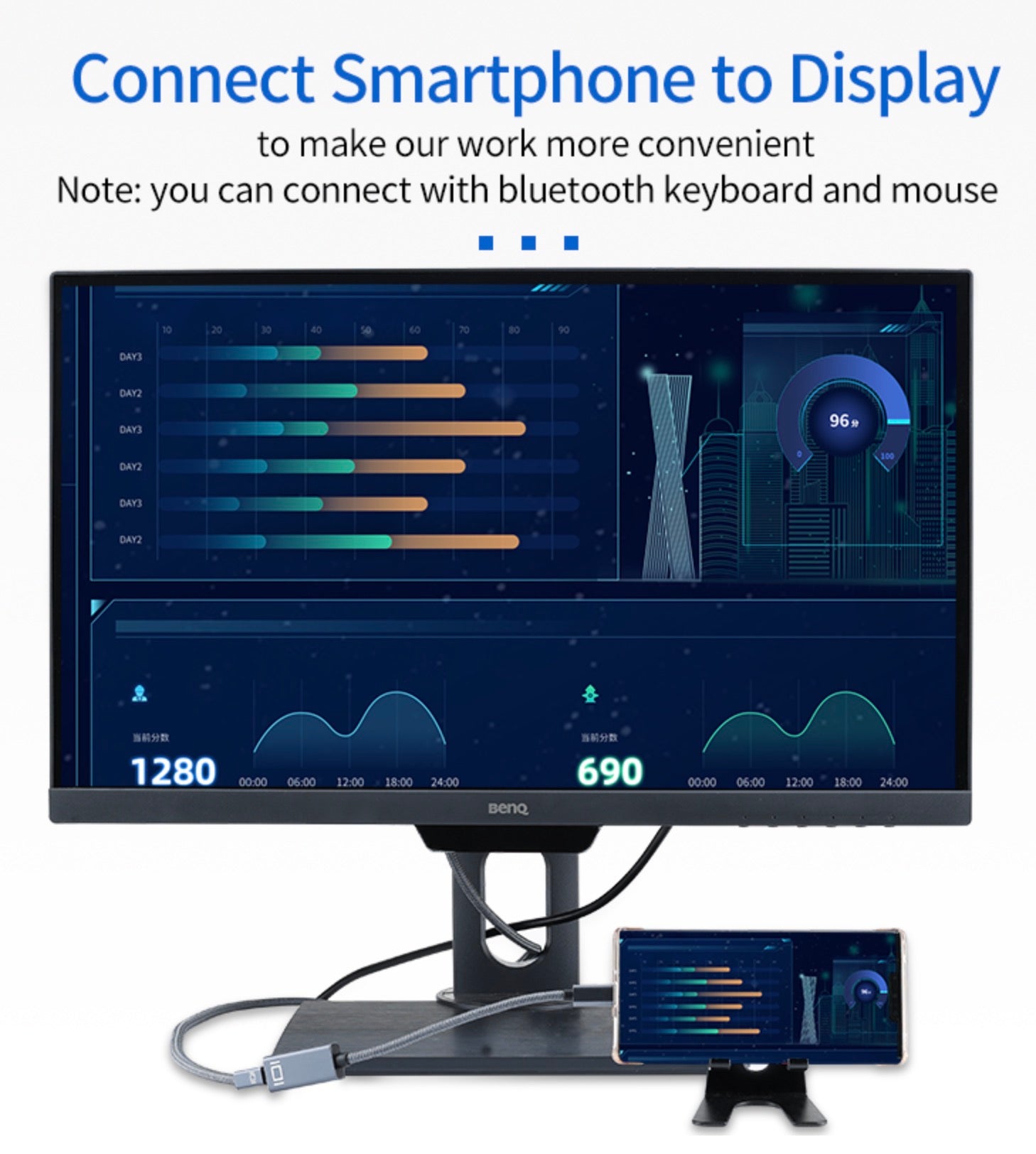  braided USB-C to Mini DP adapter