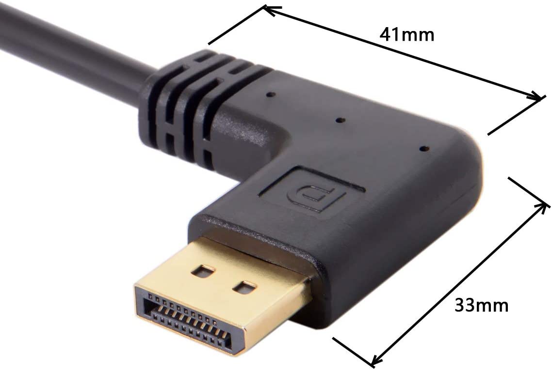 DisplayPort Male to Female  Extension Cable with Panel Mount 0.3m