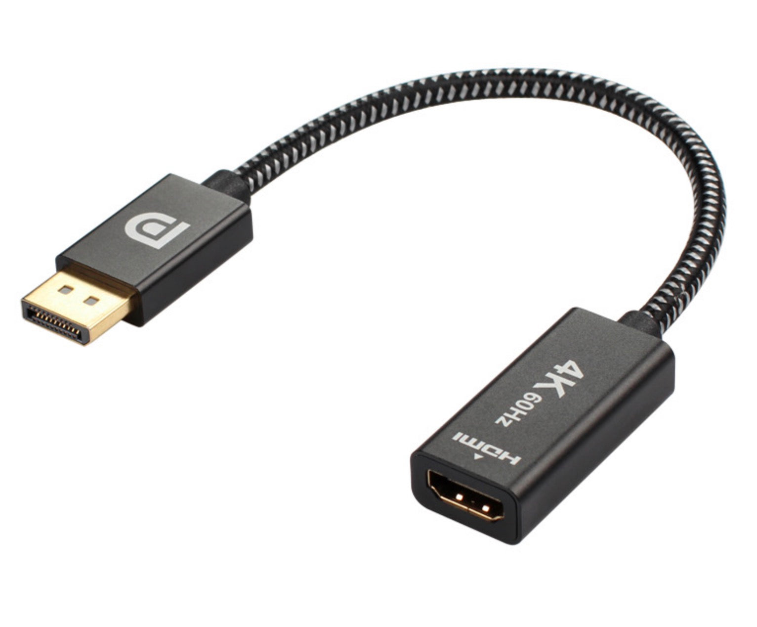 DisplayPort 1.2 Male to HDMI Female Adapter Converter Cable 4K 60Hz 0.2m