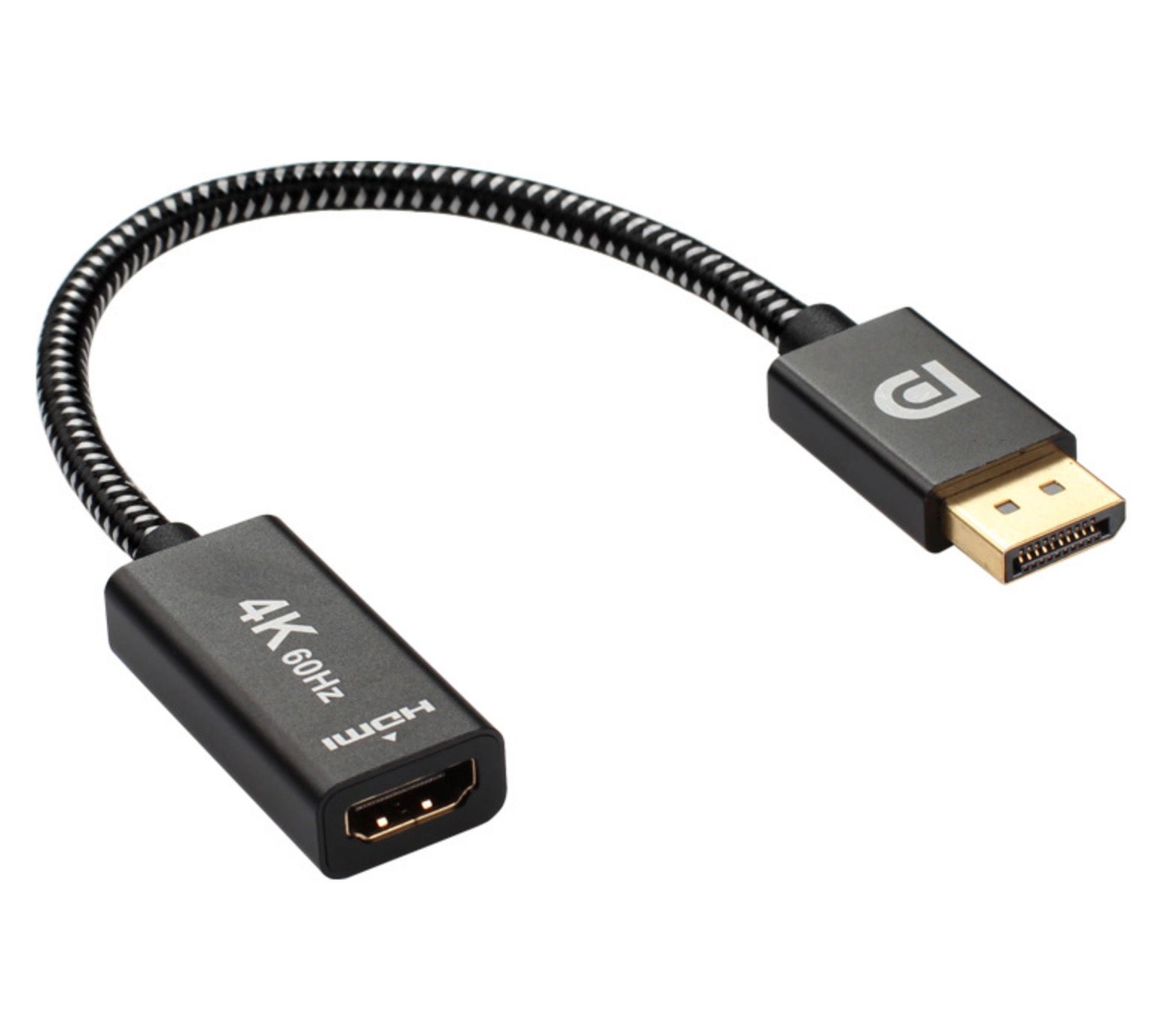 DisplayPort 1.2 Male to HDMI Female Adapter Converter Cable 4K 60Hz 0.2m