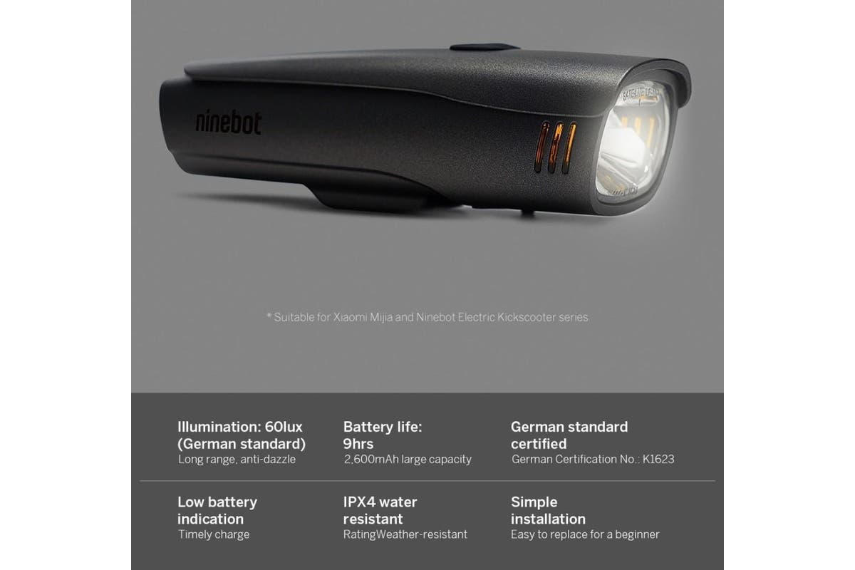 Segway Ninebot E-Scooter Rechargeable 360lm Headlight