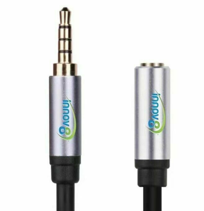 Premium gold-plated 3.5mm 4 Pole TRRS connectors for high-quality stereo audio extension