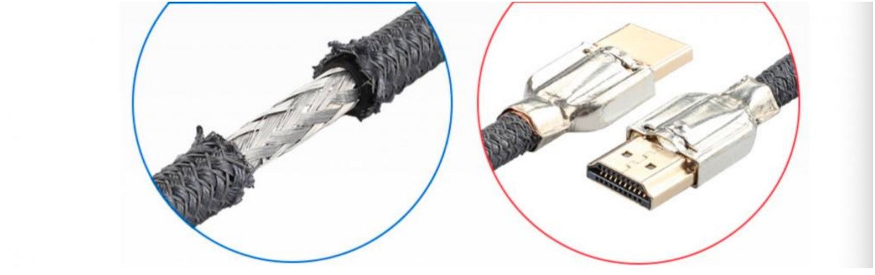 8K HDMI 2.1 Certified Male to HDMI Male Braided Audio Video Cable