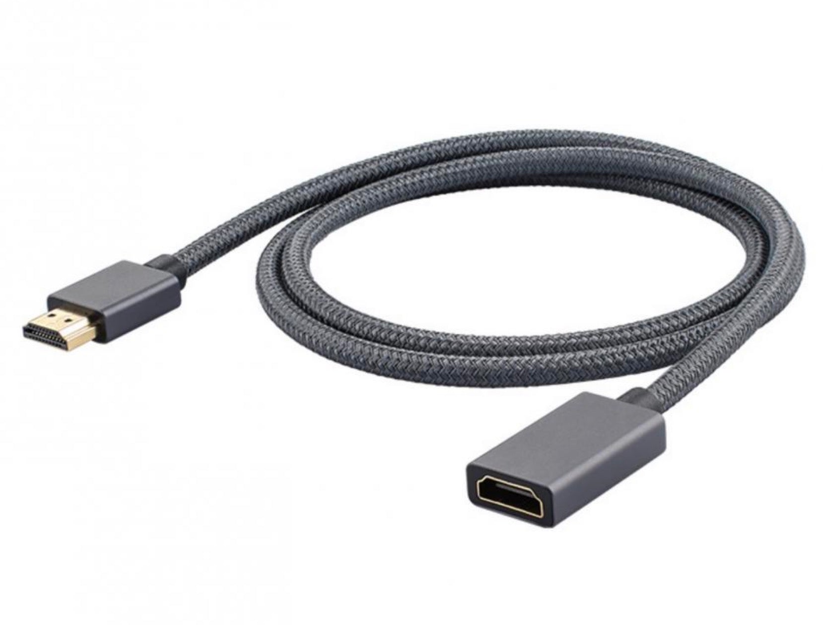 HDMI Male to HDMI Female 4K Audio Video Braided Cable 1.2m