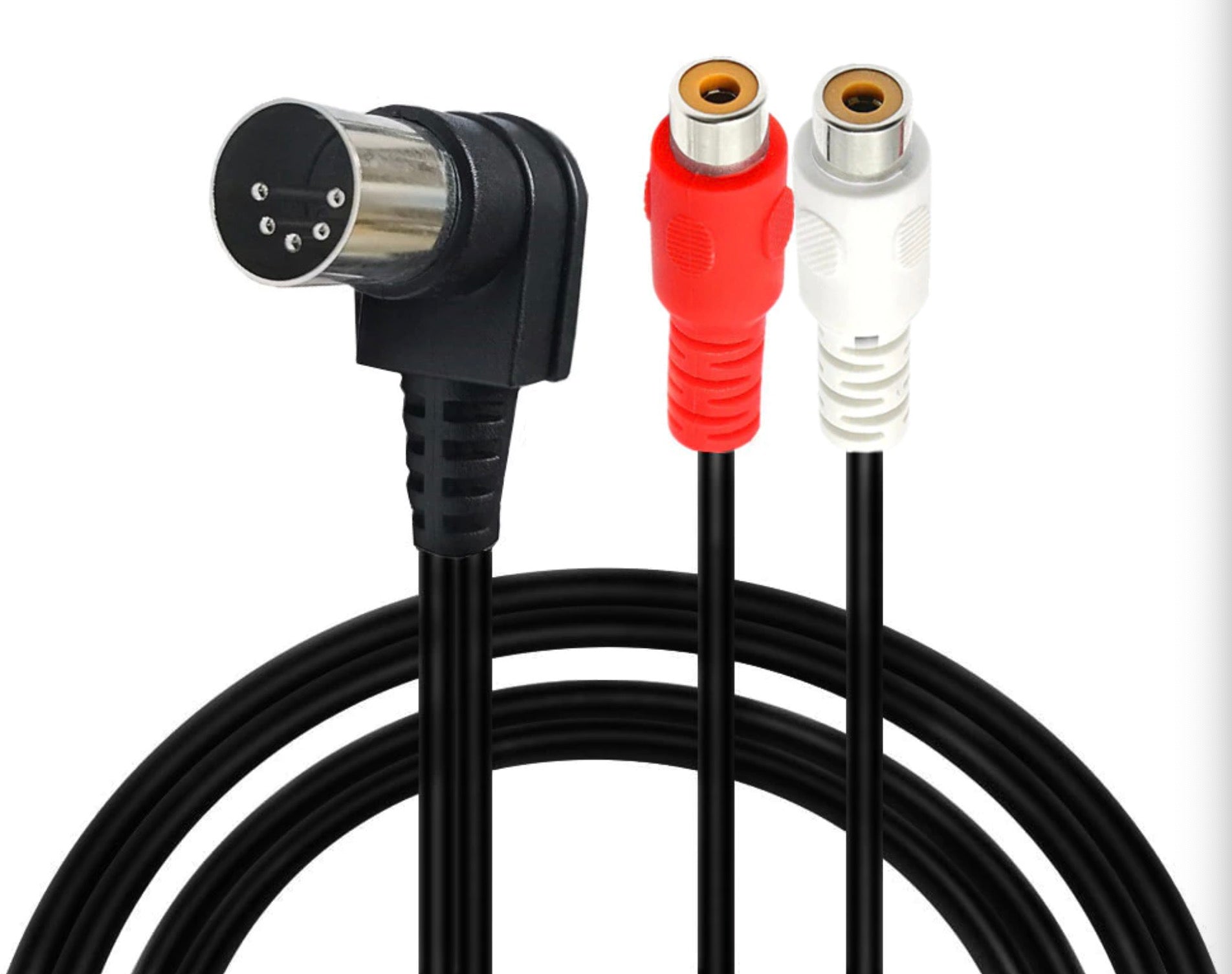 European hi-fi DIN to RCA audio adapter cable