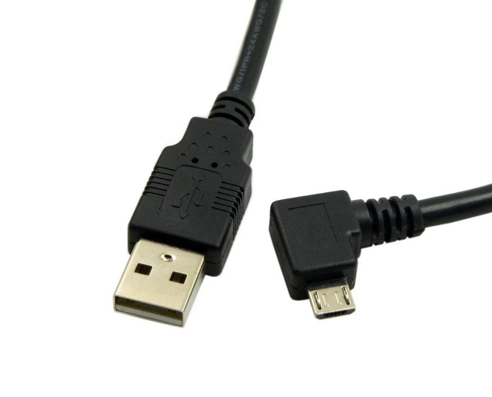 Left Angle Micro USB 5 Pin connector for convenient charging and USB 2.0 data transfer