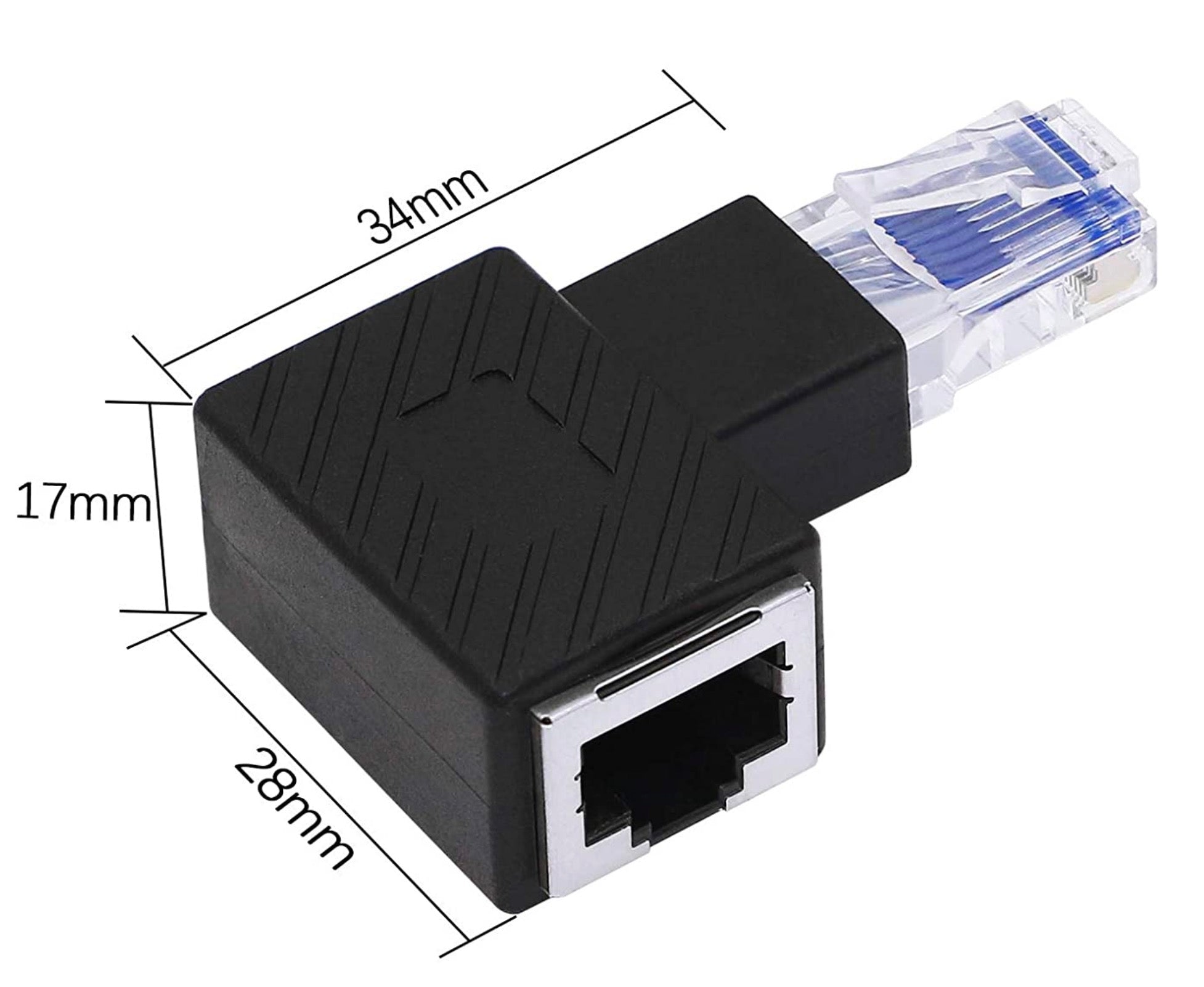 RJ45 Male to Female Extension Cat6 LAN Network Connector Adapter