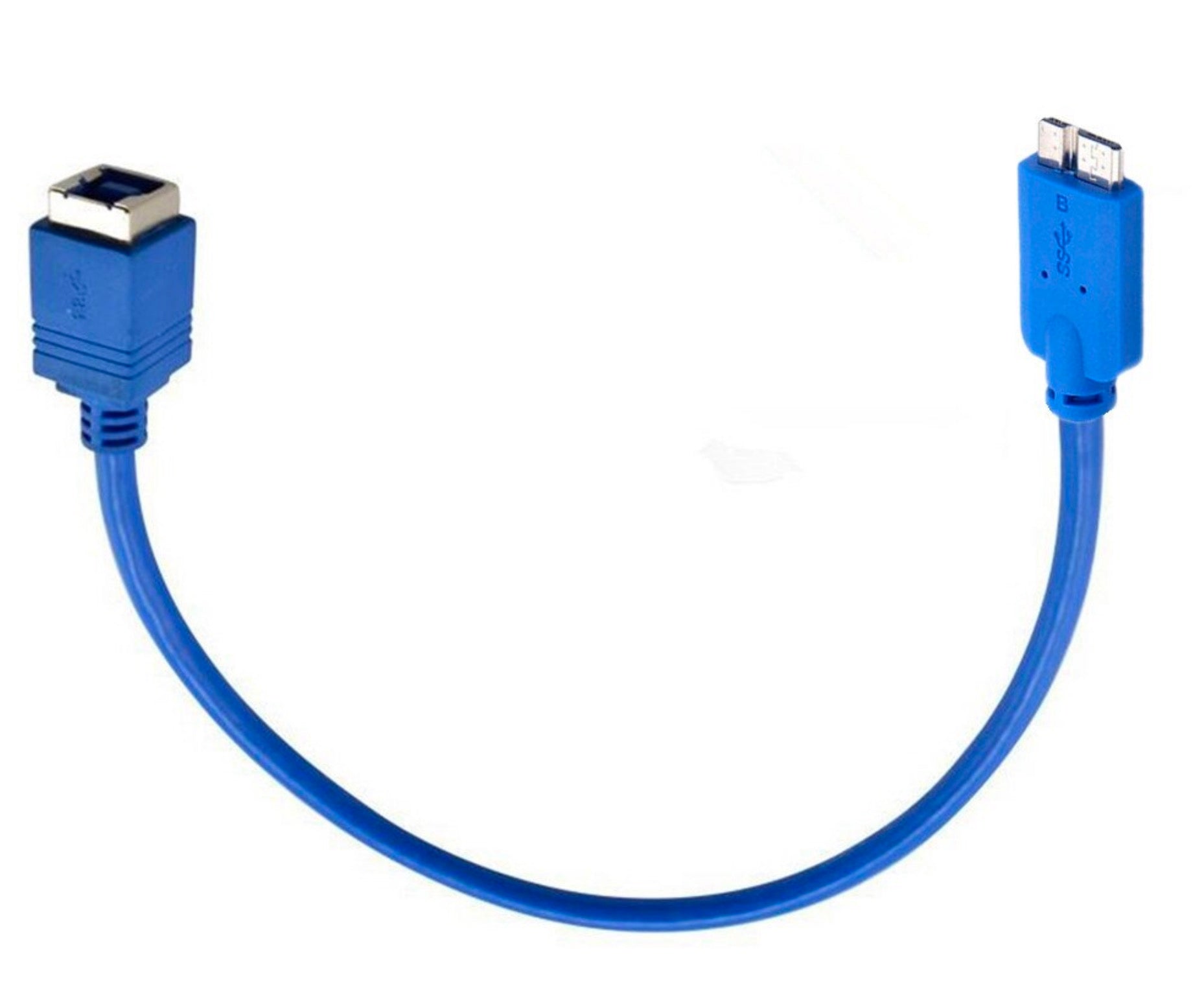 USB 3.0 Type B Female to Micro B Male 10pin Cable 0.3m