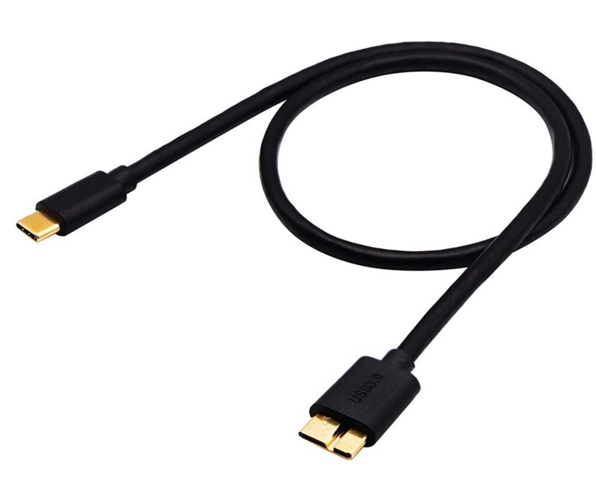 USB Type C Male to Micro-B Male Hard Drive Data Cable