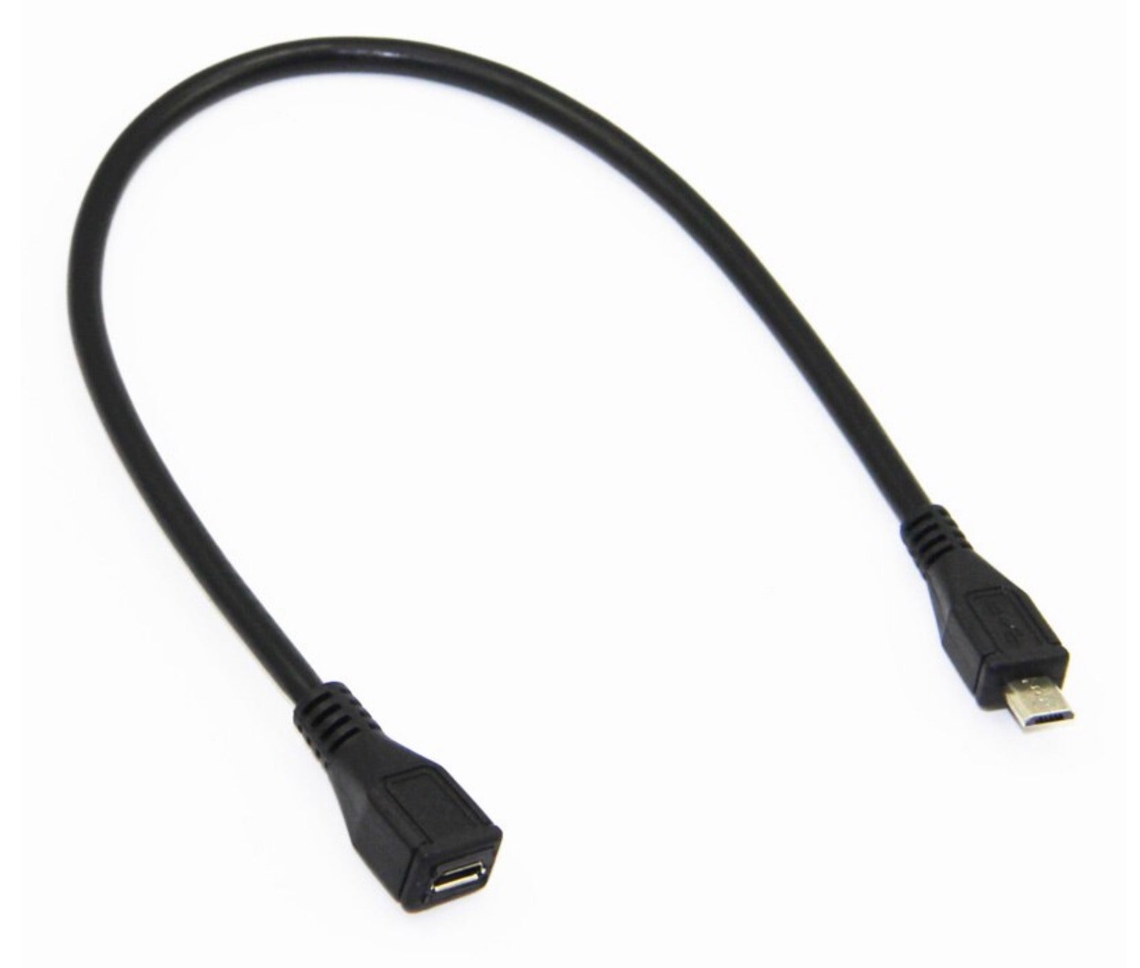 Micro USB B Male to Female Data Extension Cable 0.25m