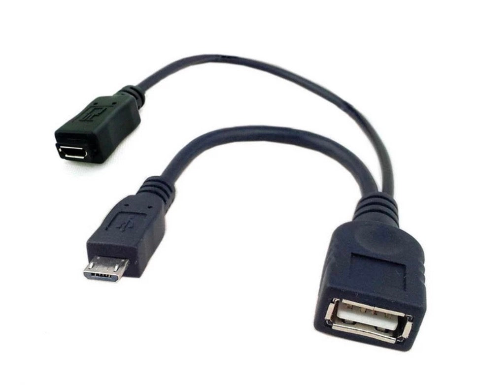 Micro USB Host OTG Cable with External Power Supply 0.2m