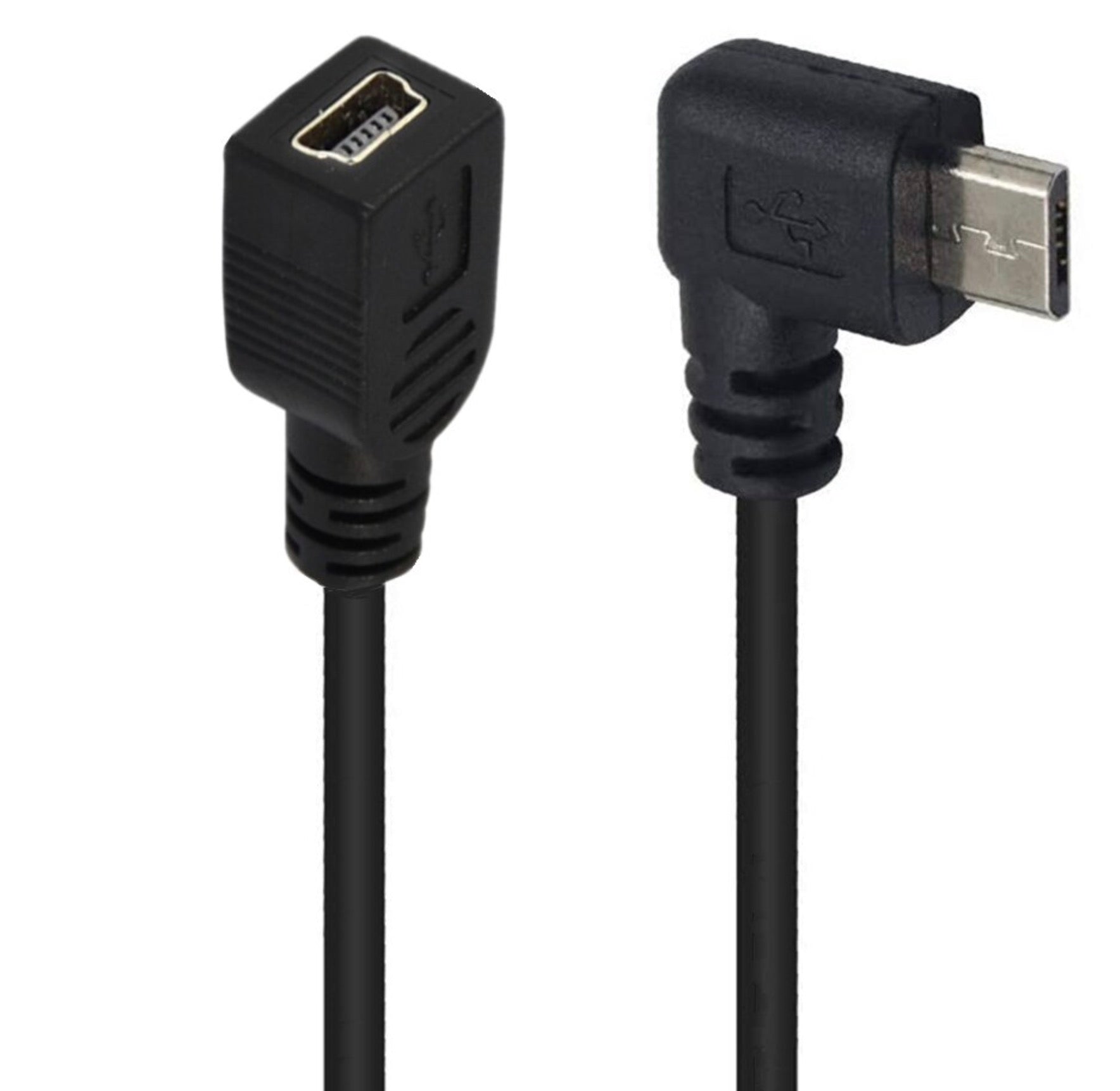 Micro USB 5Pin Male to Mini USB 5Pin Female Extension Cable 0.25m