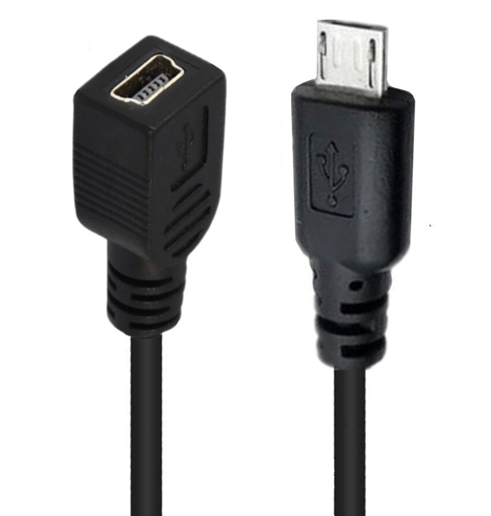 Micro USB 5Pin Male to Mini USB 5Pin Female Extension Cable 0.25m