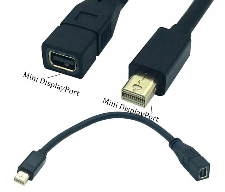 Mini DisplayPort 1.2 Male to Female Extension 4K Video Cable (0.3m)