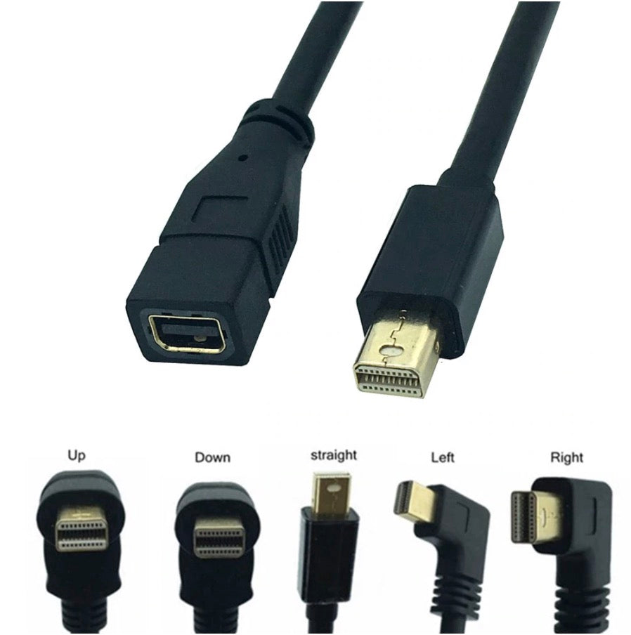 Mini DisplayPort 1.2 Male to Female Extension 4K Video Cable (0.3m)