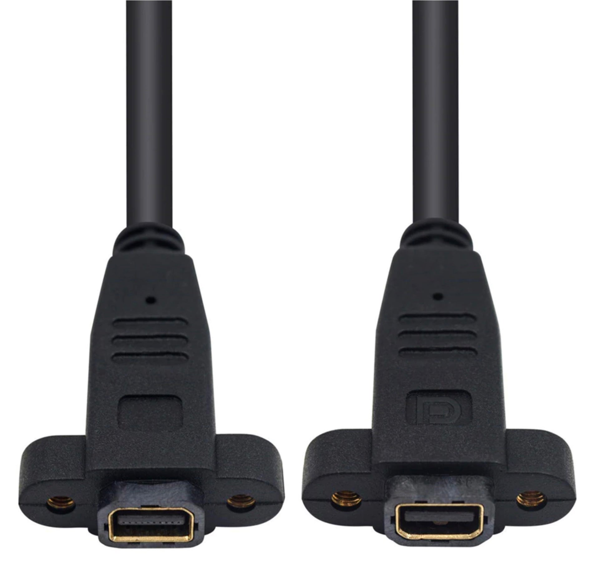 Mini Displayport Female to Female Dual Panel Mount 4K Cable (0.3m)