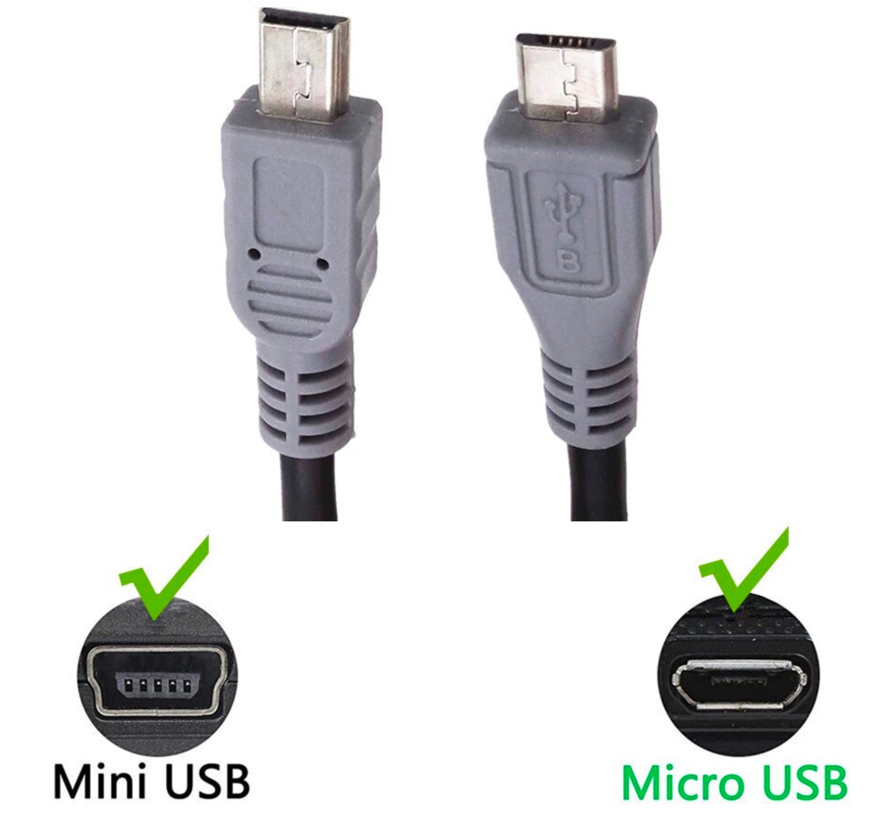 USB Micro 5Pin Male to Mini 5Pin Male OTG Data Cable