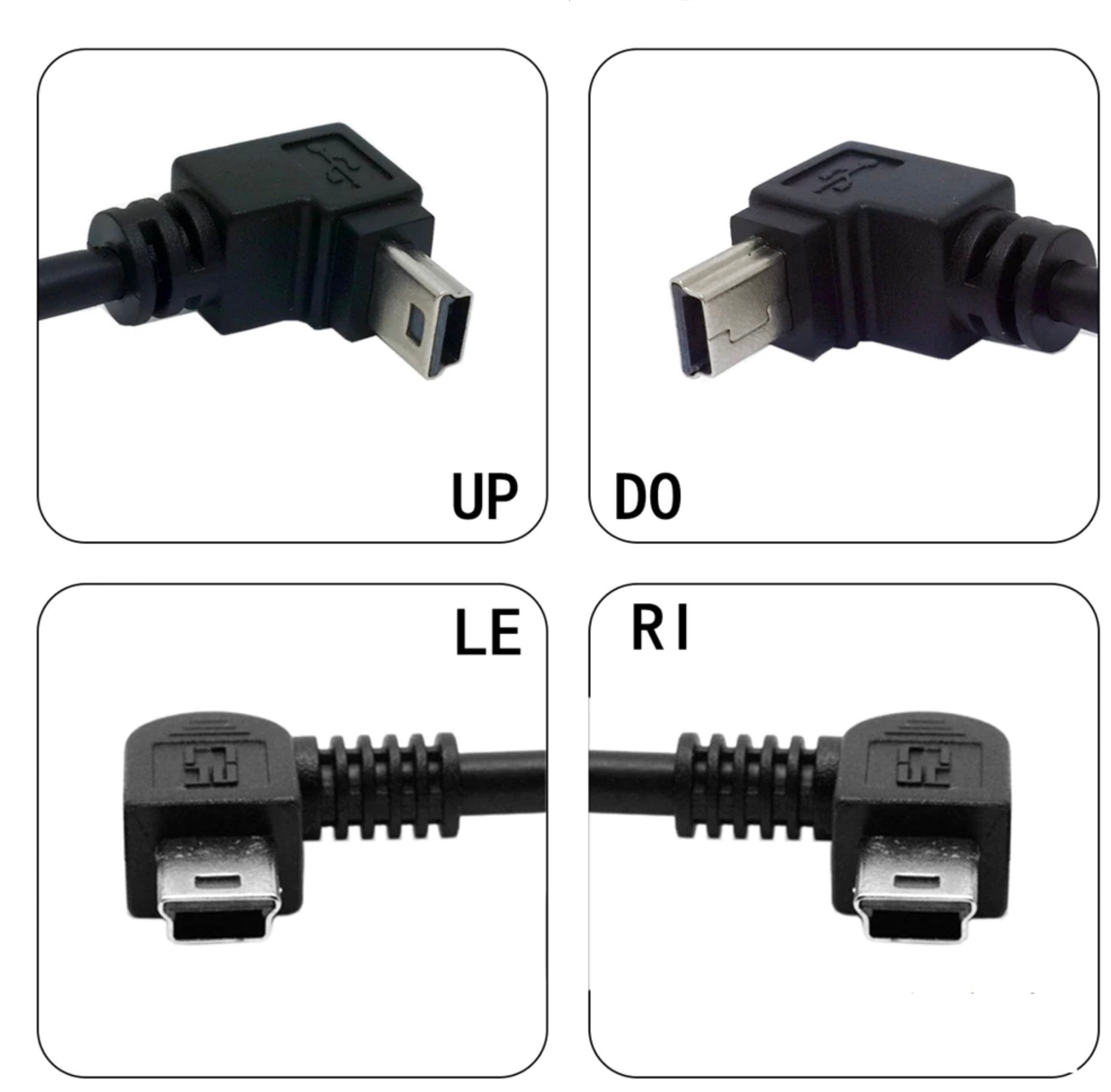 USB-A 2.0 Female to USB-B Mini 5 Pin Male OTG Adapter Cable 0.15m