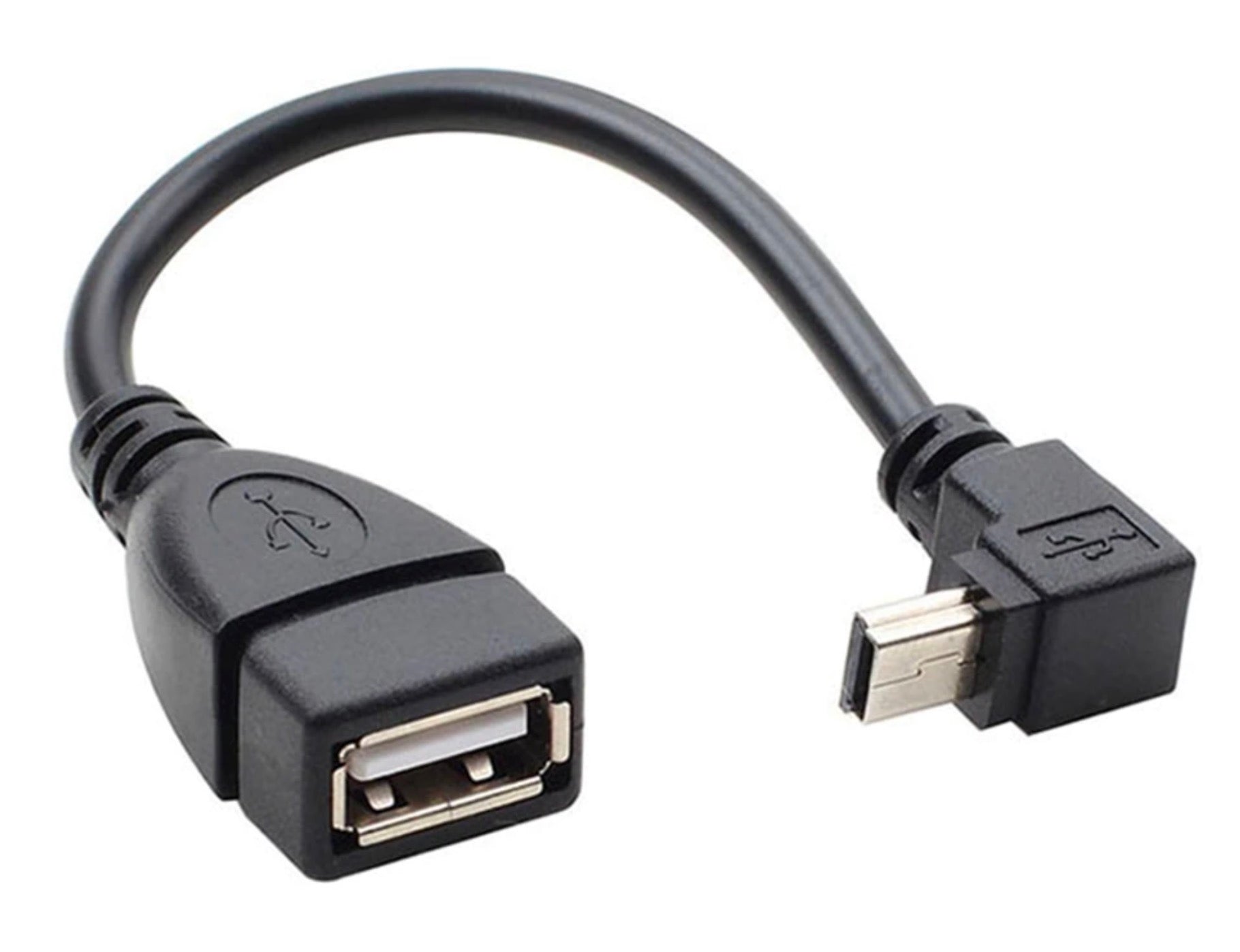 USB-A 2.0 Female to USB-B Mini 5 Pin Male OTG Adapter Cable 0.15m