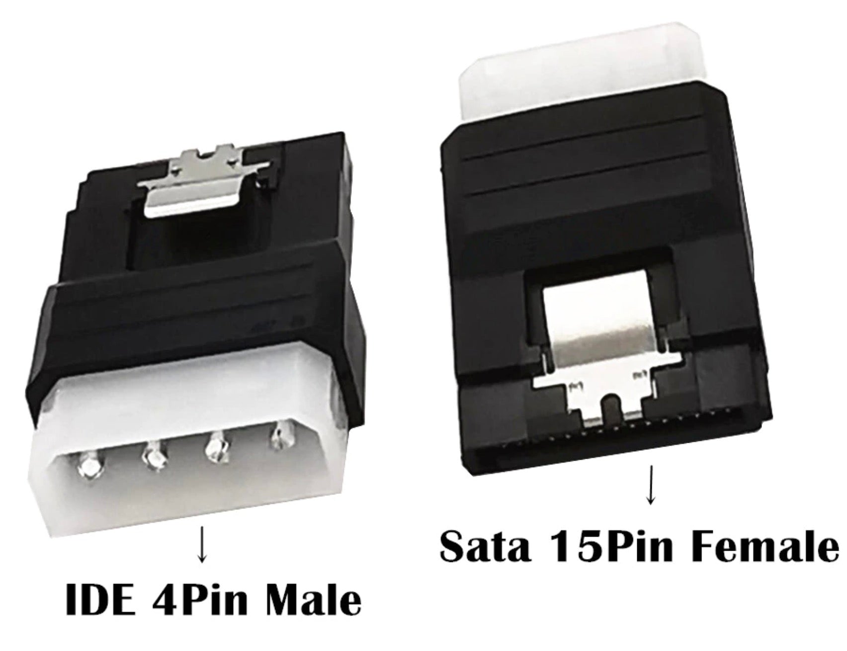 4-Pin Molex and SATA 15-pin power connector comparison