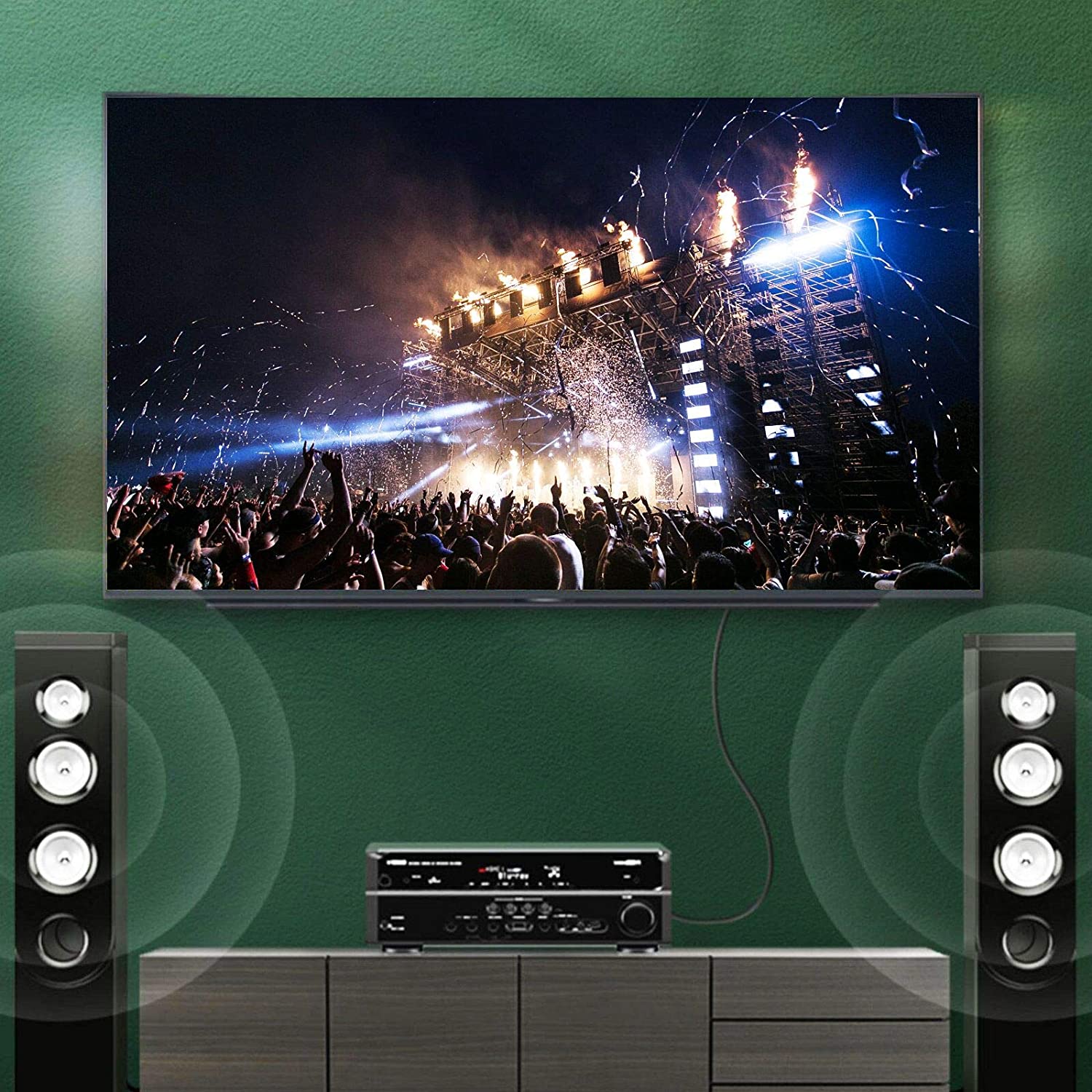 Angled optical audio cable for soundbar