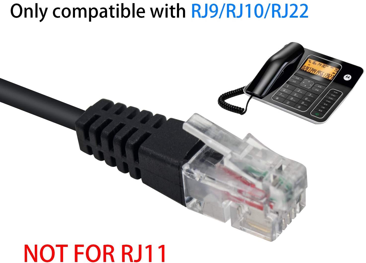 RJ9 Male to Dual 3.5mm Female Telephone Audio Adapter Headset Buddy Cable for Cisco Office RJ9 Headphone