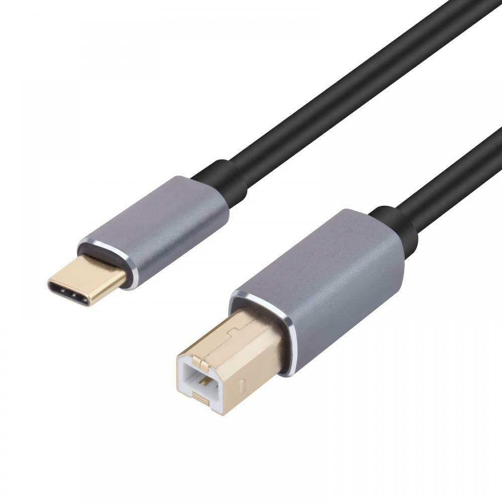 USB-C to USB 2.0 Type B OTG Cable for MIDI Audio Devices and Professional Recording