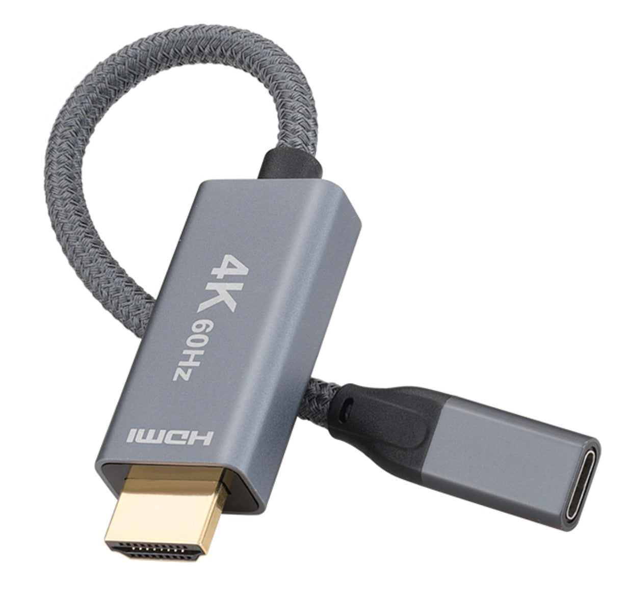 Compact USB-C Thunderbolt 3 to HDMI converter cable for high resolution displays