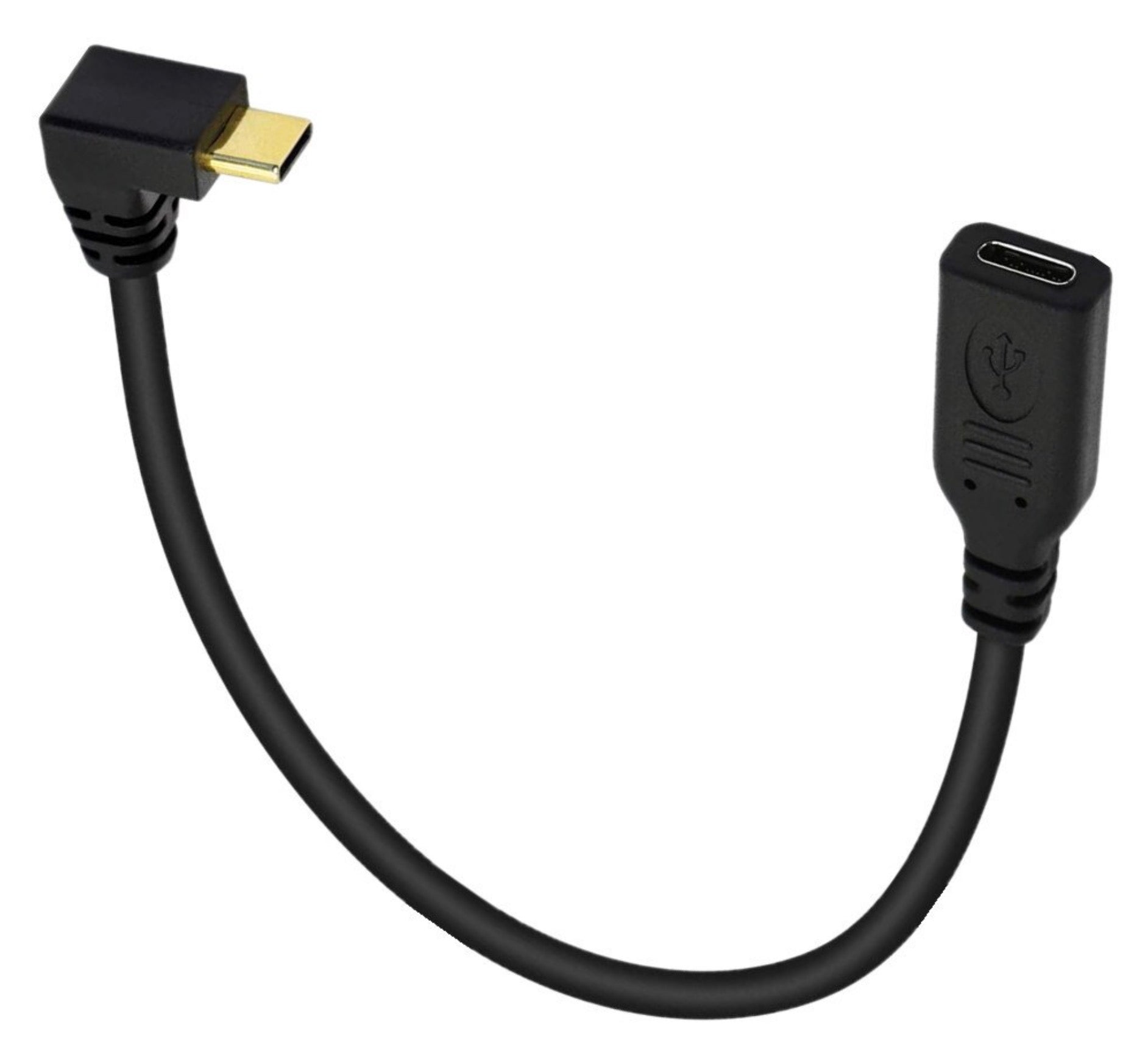USB-C Male to Female Data Charge Extension Cable 0.25m