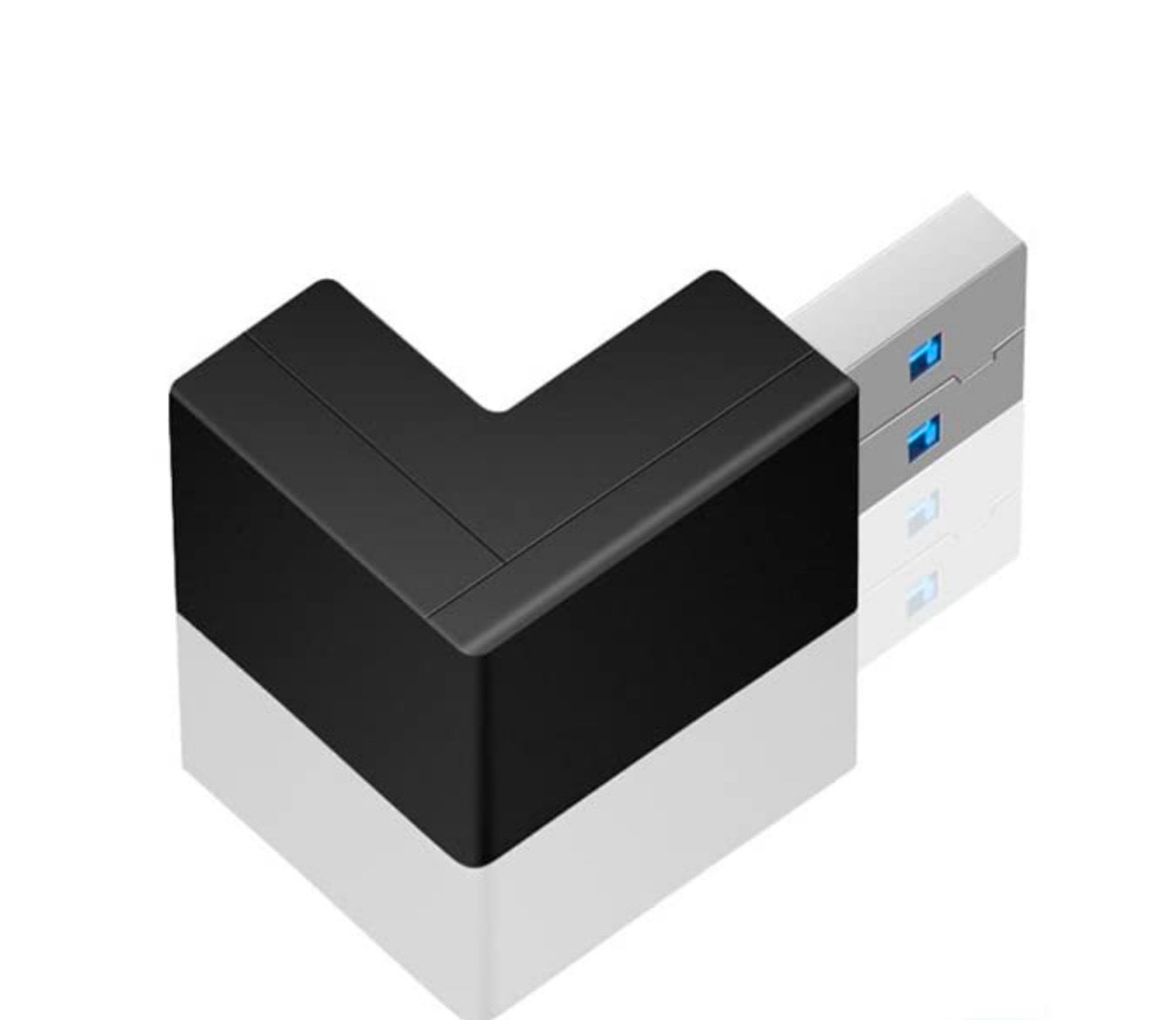 USB 3.0 Type A Angled Male to Female Data Adapter