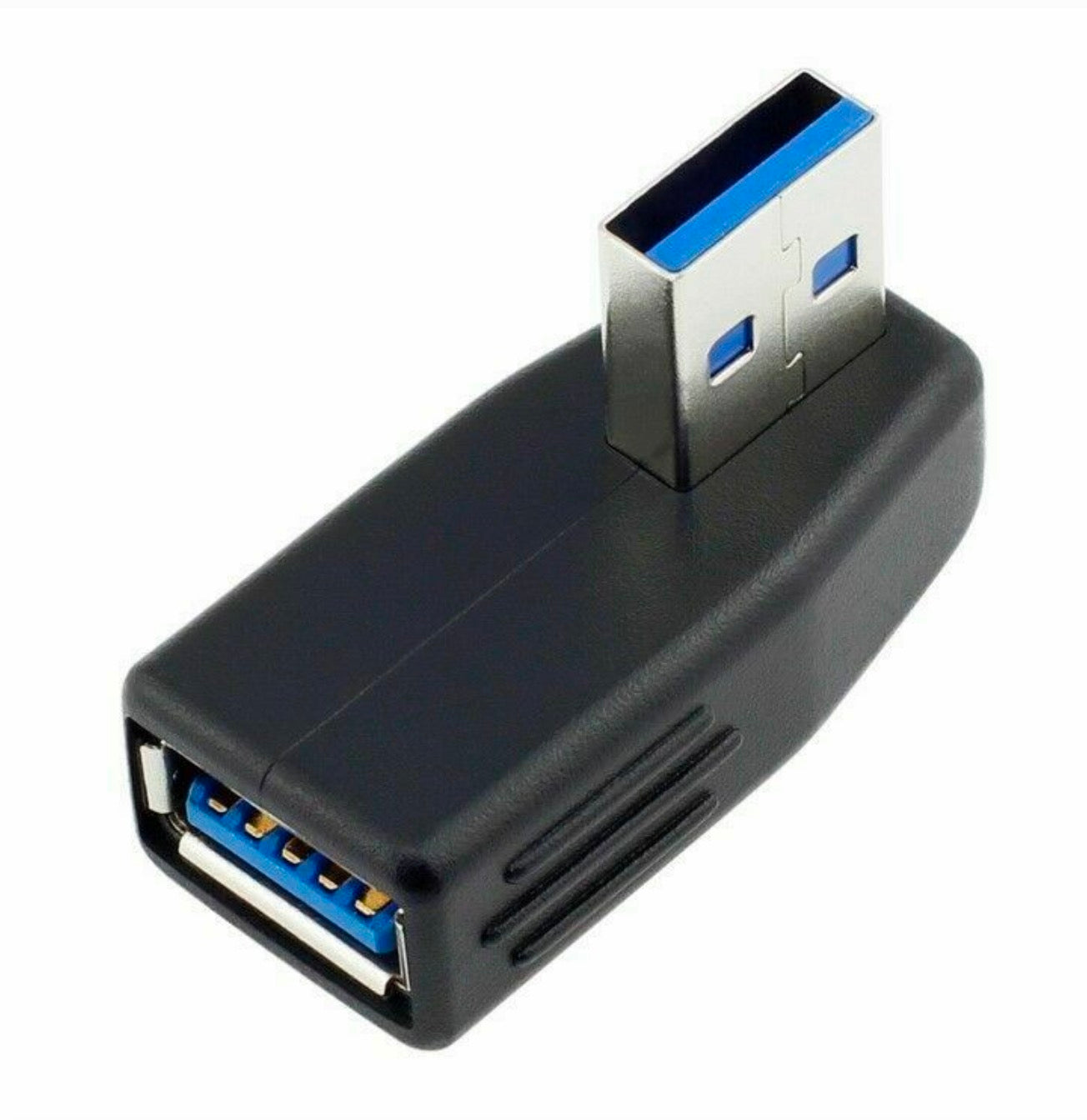 USB 3.0 Type A Angled Male to Female Data Adapter