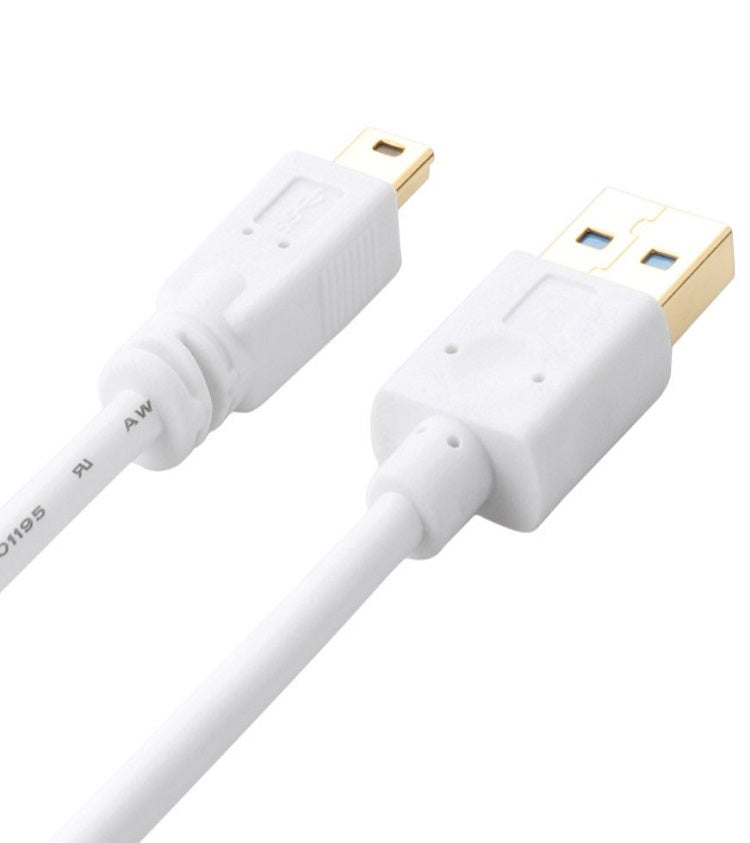 Ultra slim USB 3.0 Mini-B cable showing flexible lightweight cable construction