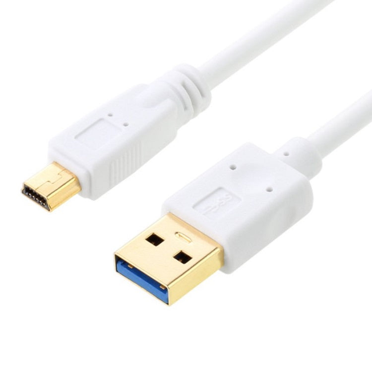 Close-up of USB 3.0 Type-A male and 10 Pin Mini USB 3.0 male connectors