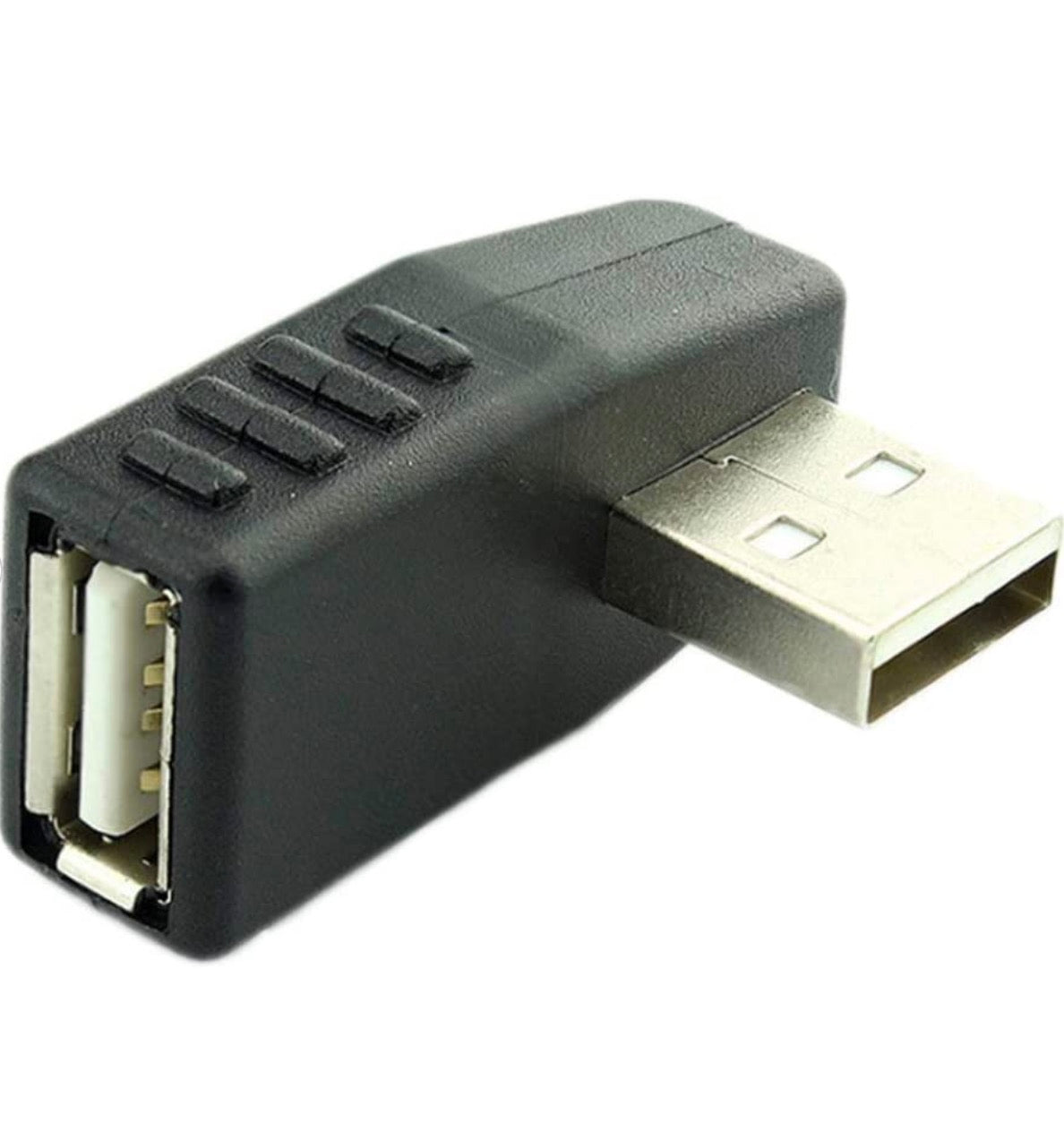 USB 2.0 A Male to Female 90° Angled Extension Adapter