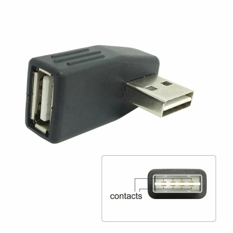 USB 2.0 Male to Female Extension Adapter Reversible Connector