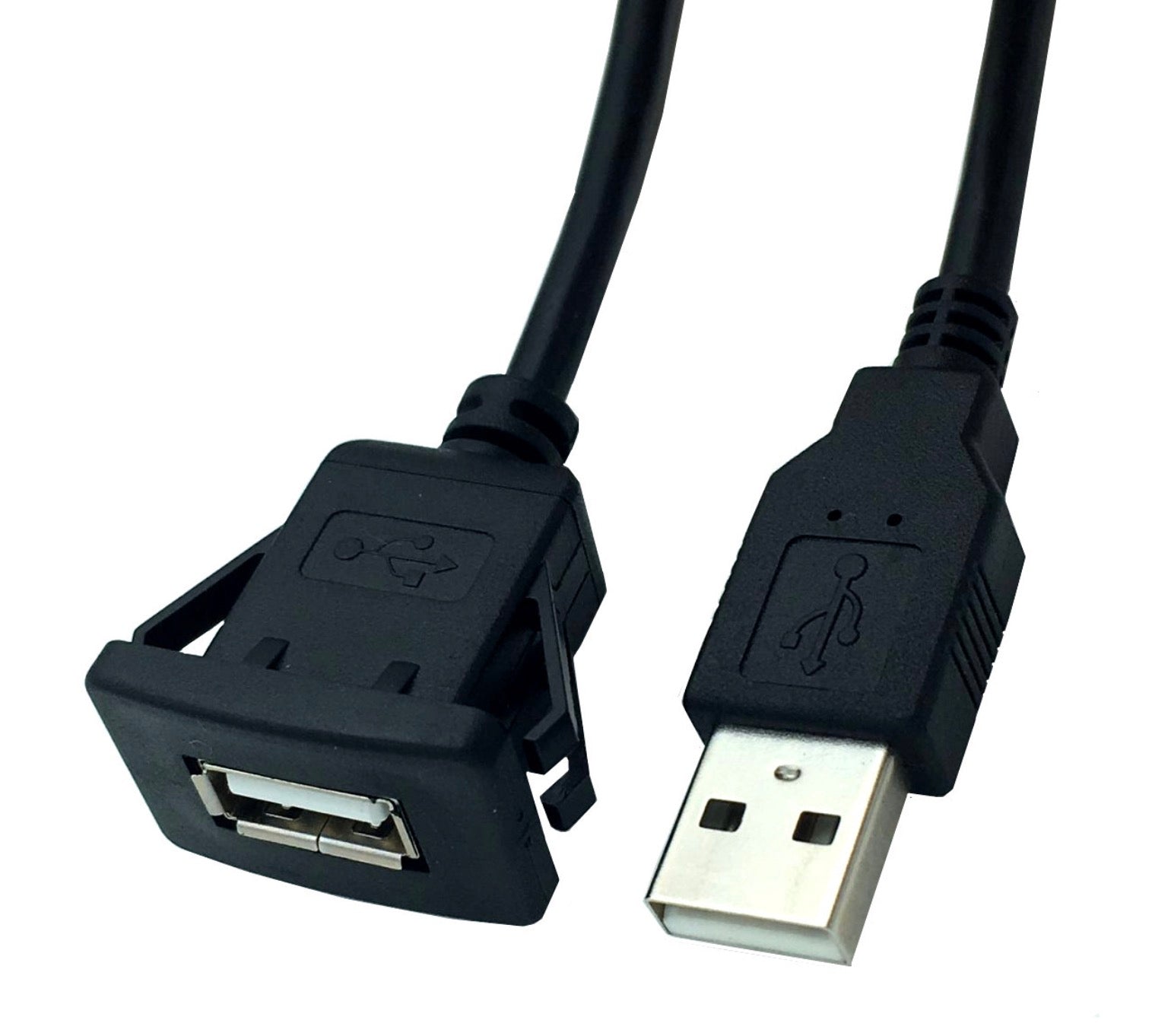 USB 2.0 Type A Male to Female Dash Mount Cable