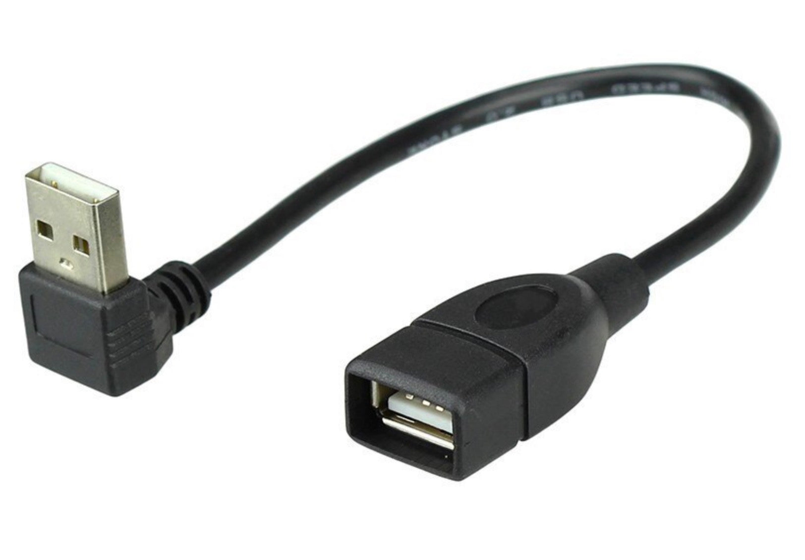 USB 2.0 Type A Male to Female Angled Extension Cable 0.3m