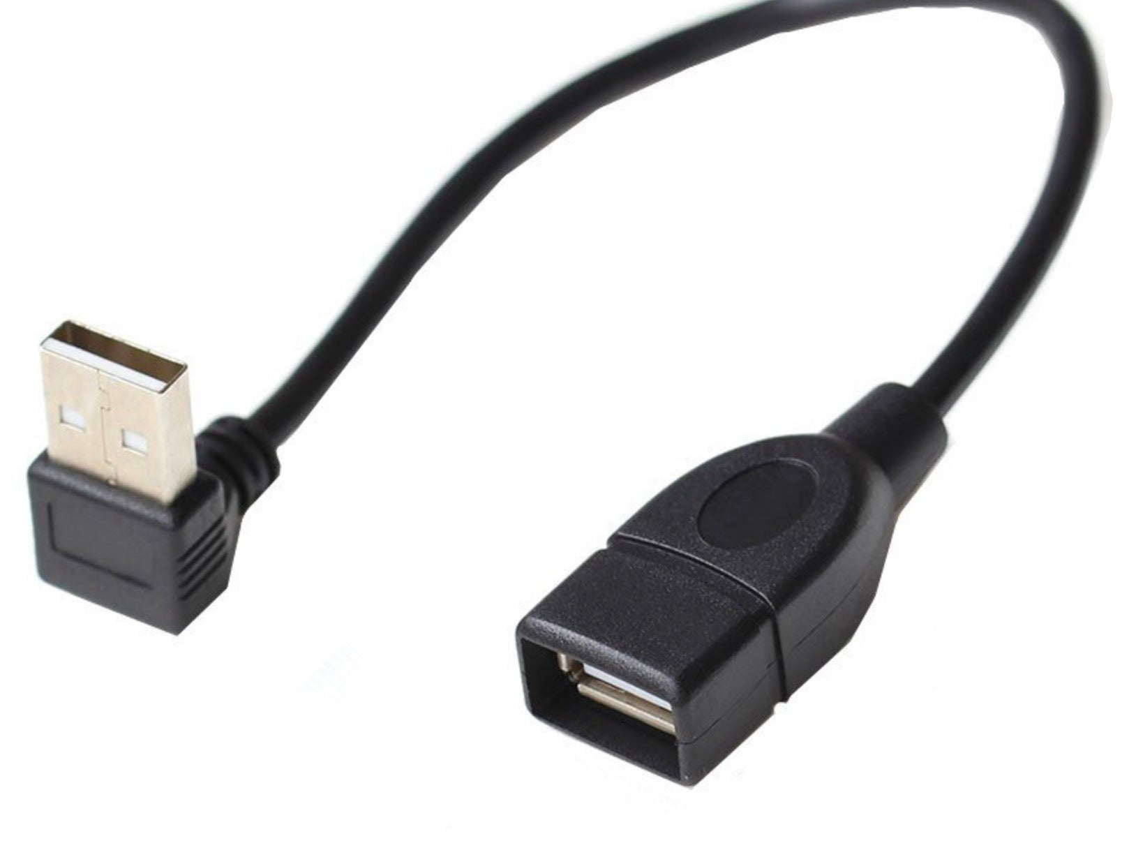 USB 2.0 Type A Male to Female Angled Extension Cable 0.3m