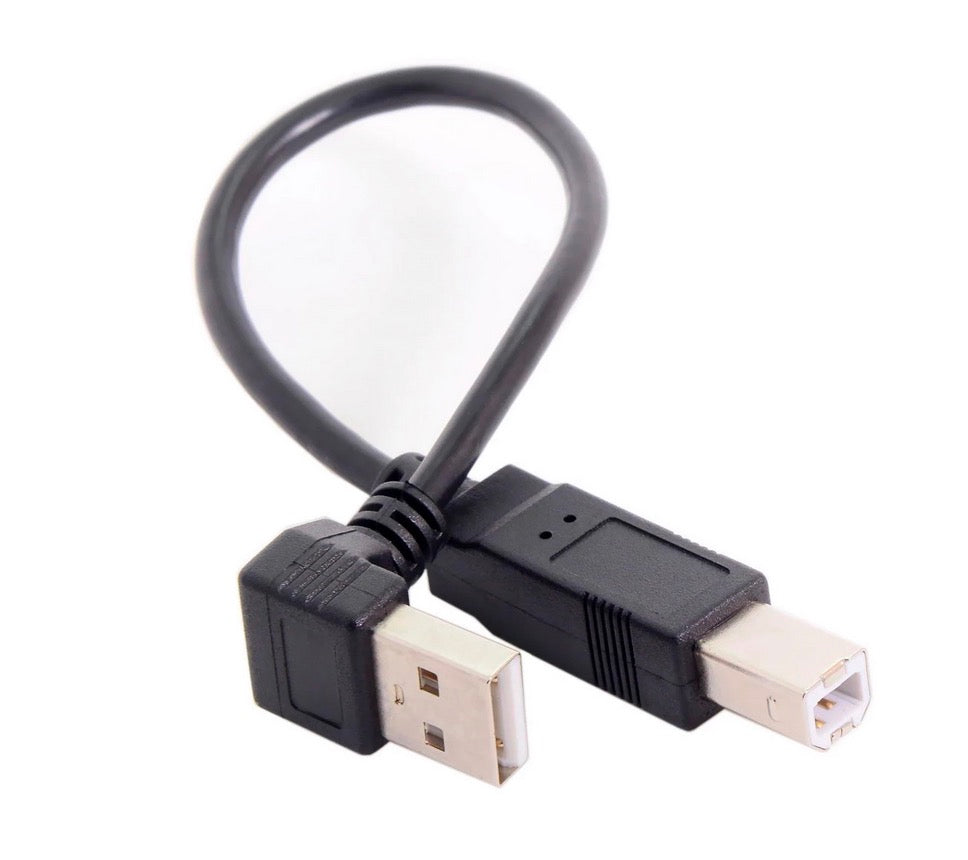 USB 2.0 Type A Male to USB 2.0 Type B Male Cable for Printer Scanner 0.2m
