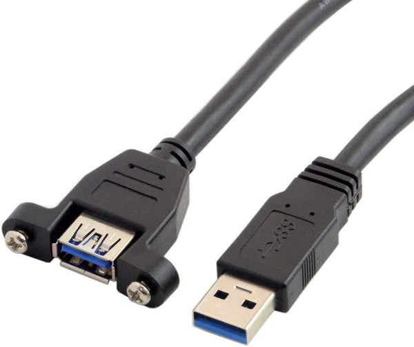 USB 3.0 Type A Male to Female Panel Mount Extension Cable 3m