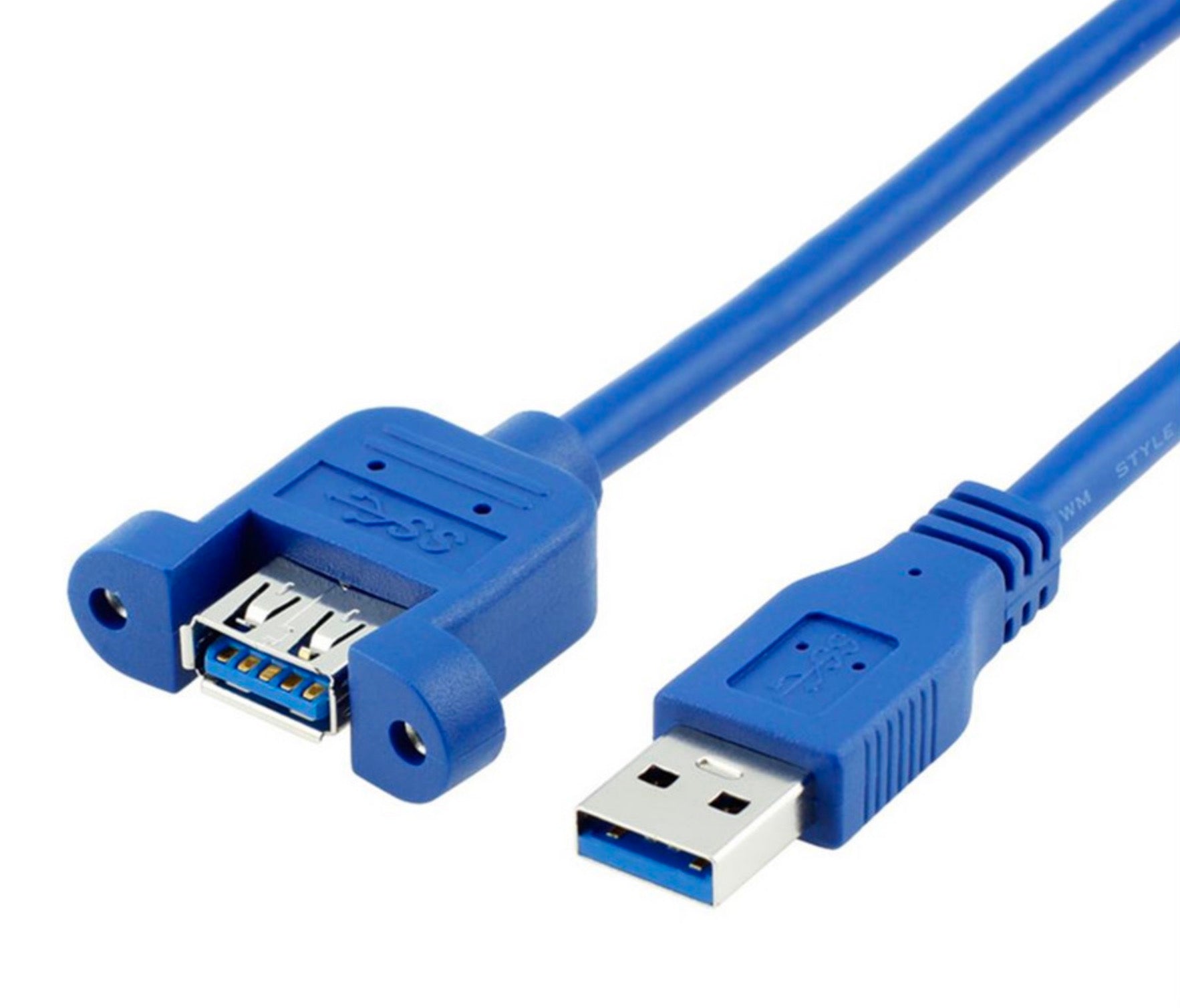 USB 3.0 A Male to Female Panel Mount Cable