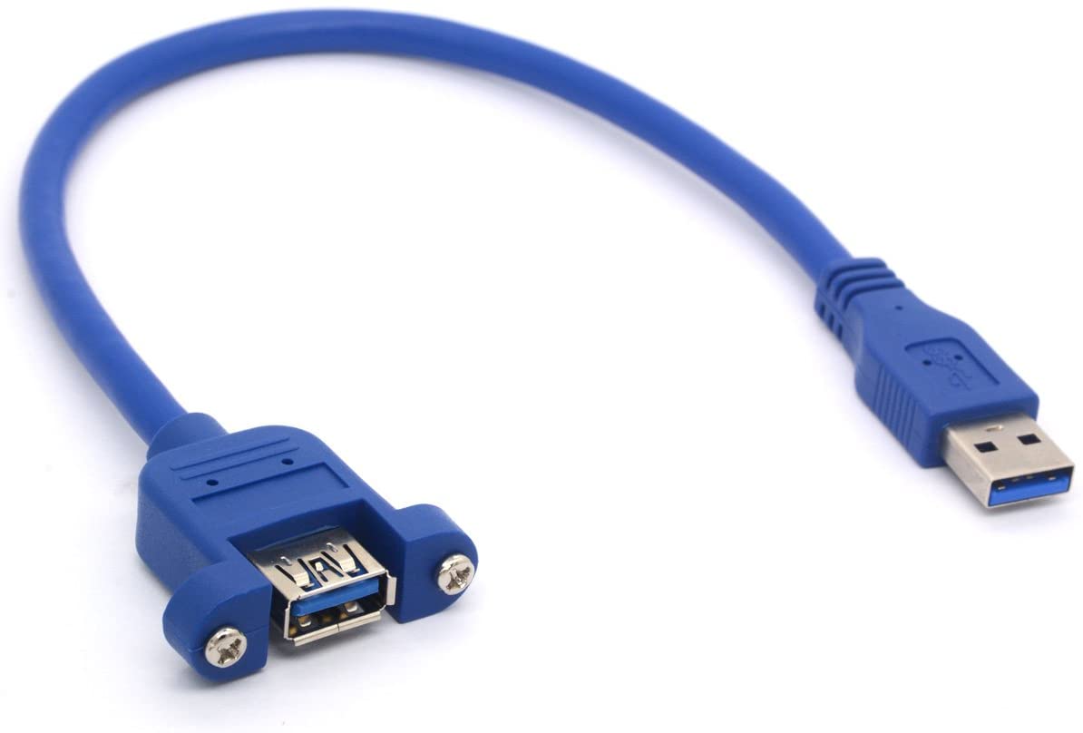 USB 3.0 A Male to Female Panel Mount Cable